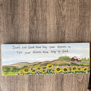 Inspirational Wall Art with Sunflowers